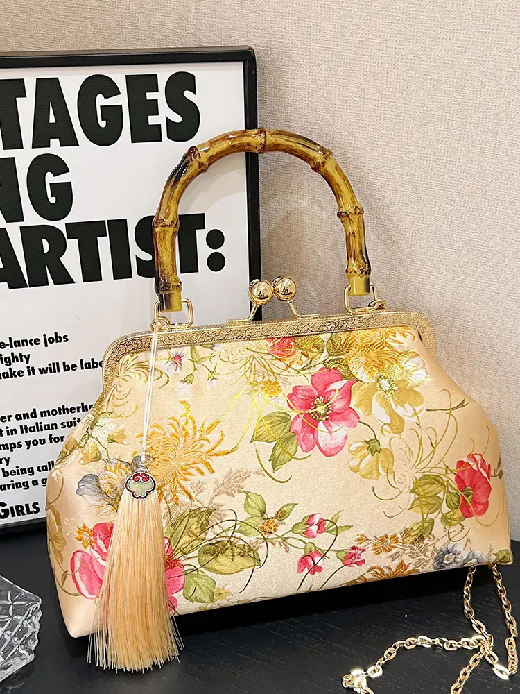 2025 Floral Clip-On Shoulder Bag with Tassel - Image 6