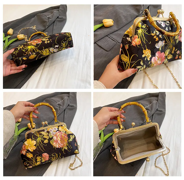 2025 Floral Clip-On Shoulder Bag with Tassel — feature 18