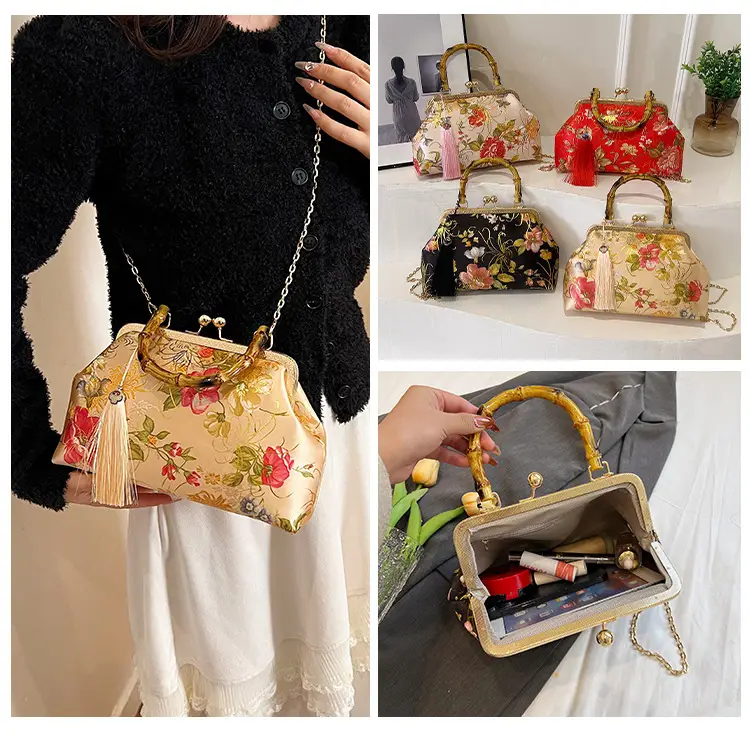 2025 Floral Clip-On Shoulder Bag with Tassel — feature 19