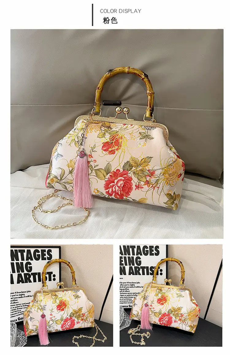 2025 Floral Clip-On Shoulder Bag with Tassel — feature 21