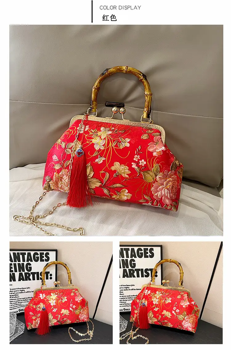 2025 Floral Clip-On Shoulder Bag with Tassel — feature 23