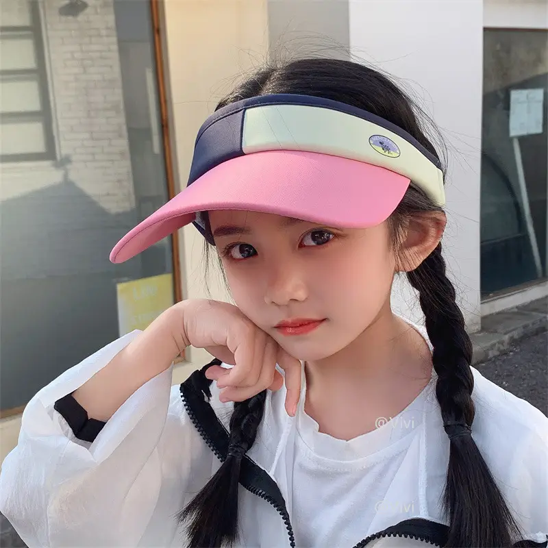 Summer Ice Silk Visor Hat for Girls Sun Protection - Image 9