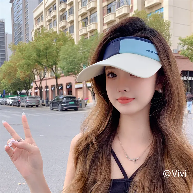 Summer Ice Silk Visor Hat for Girls Sun Protection — feature 3