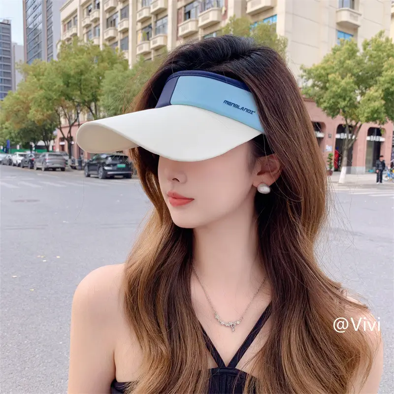 Summer Ice Silk Visor Hat for Girls Sun Protection — feature 5