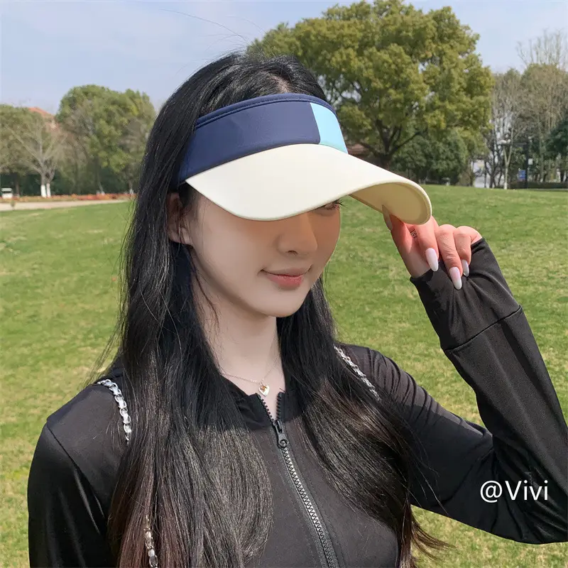 Summer Ice Silk Visor Hat for Girls Sun Protection — feature 9