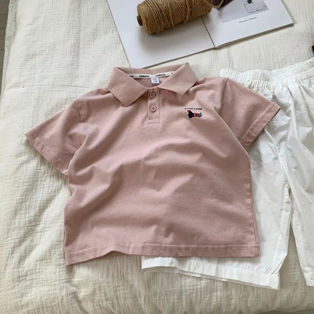 Boys Polo Shirt White Cotton Summer 2025 - Image 3