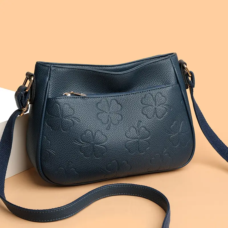 2026 Embossed Mom Bag Shoulder Crossbody Black - Image 7