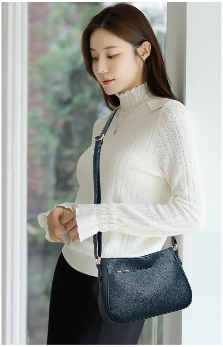 2026 Embossed Mom Bag Shoulder Crossbody Black — feature 12