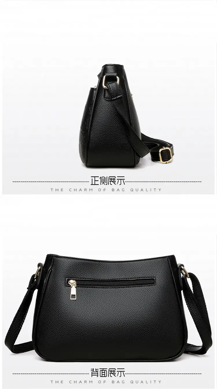 2026 Embossed Mom Bag Shoulder Crossbody Black — feature 18