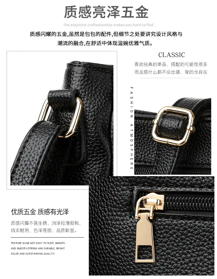 2026 Embossed Mom Bag Shoulder Crossbody Black — feature 3