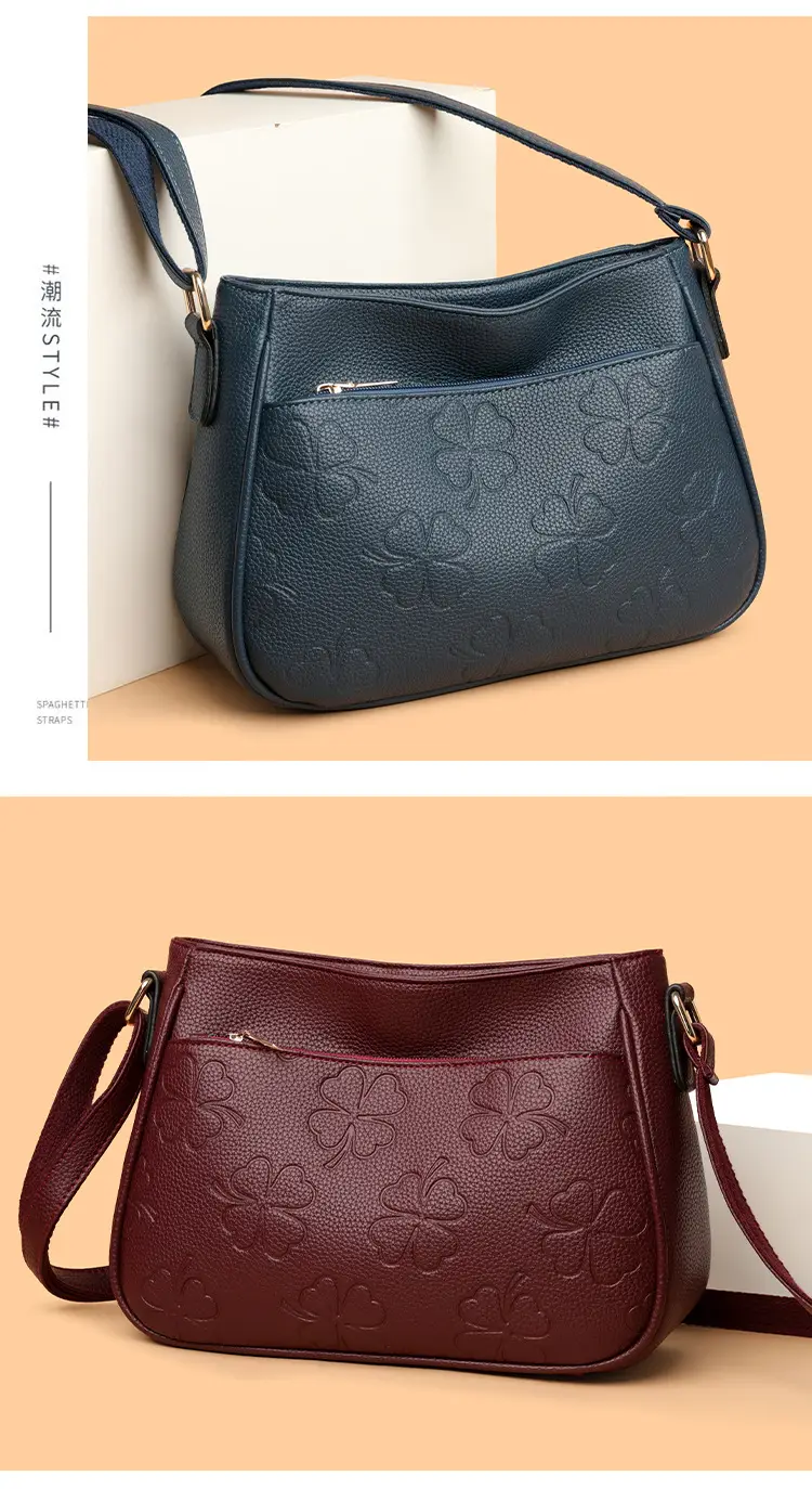 2026 Embossed Mom Bag Shoulder Crossbody Black — feature 8