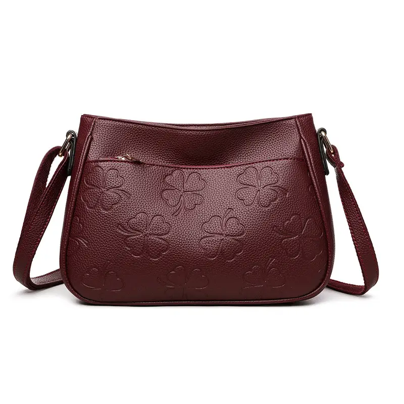 2026 Embossed Mom Bag Shoulder Crossbody Black - Image 2
