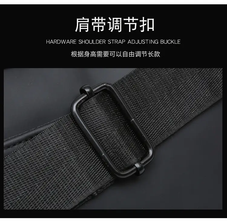 Trendy Men's Black Crossbody Bags with Diamond Pattern — feature 10