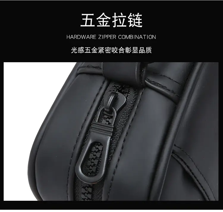 Trendy Men's Black Crossbody Bags with Diamond Pattern — feature 9