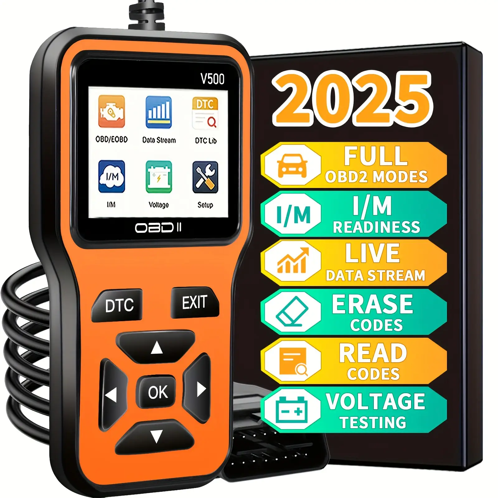V500 Car Fault Detector Diagnostic Instrument with Universal Display - Image 2