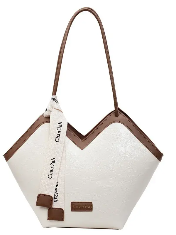 Women's Large Capacity Cross-Border Shoulder Bag Navy White