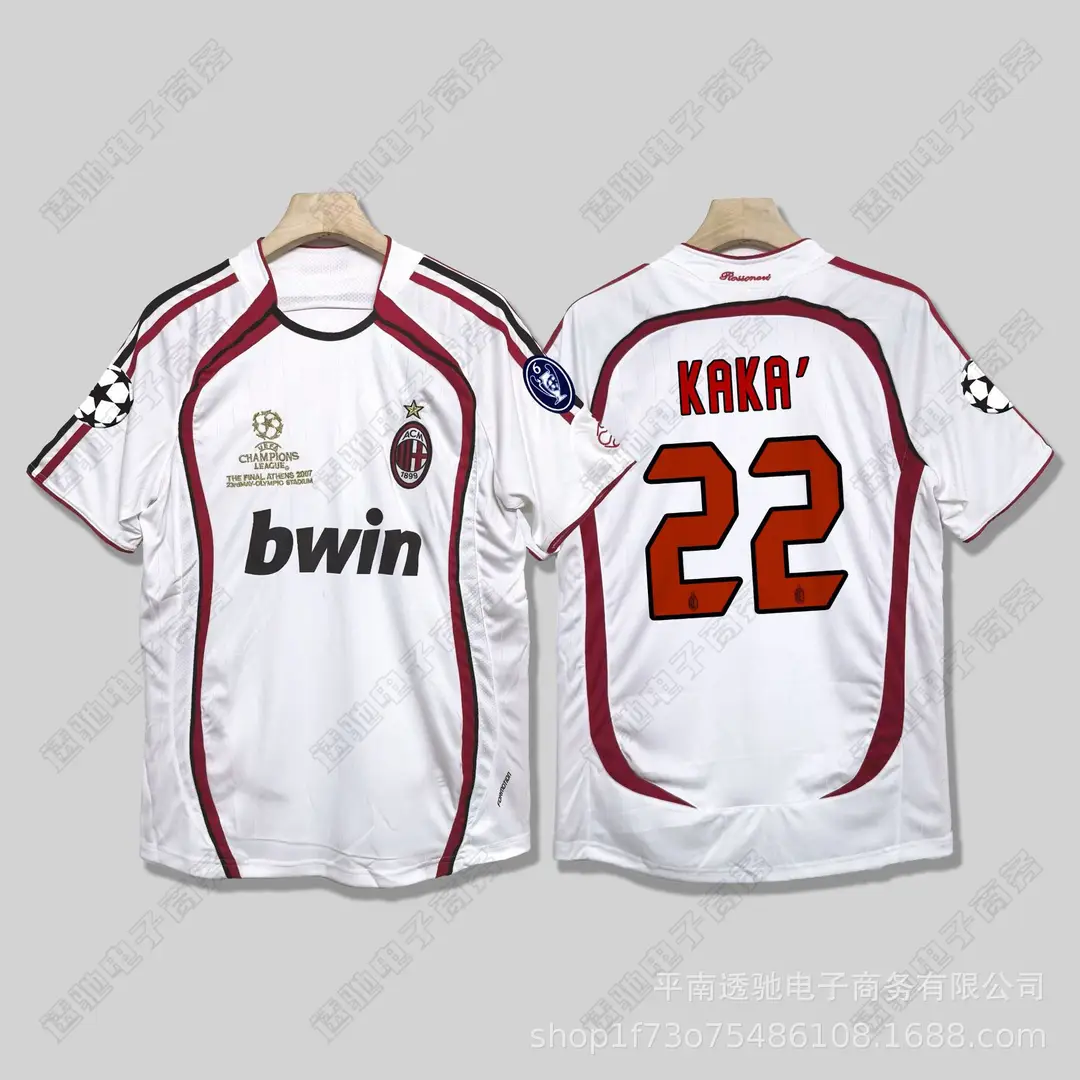 Italian Serie a Classic Team Retro Football Jerseys Ac Milan Kaká Inter Milan Home and Away Short-Sleeved Football Uniforms — feature 21