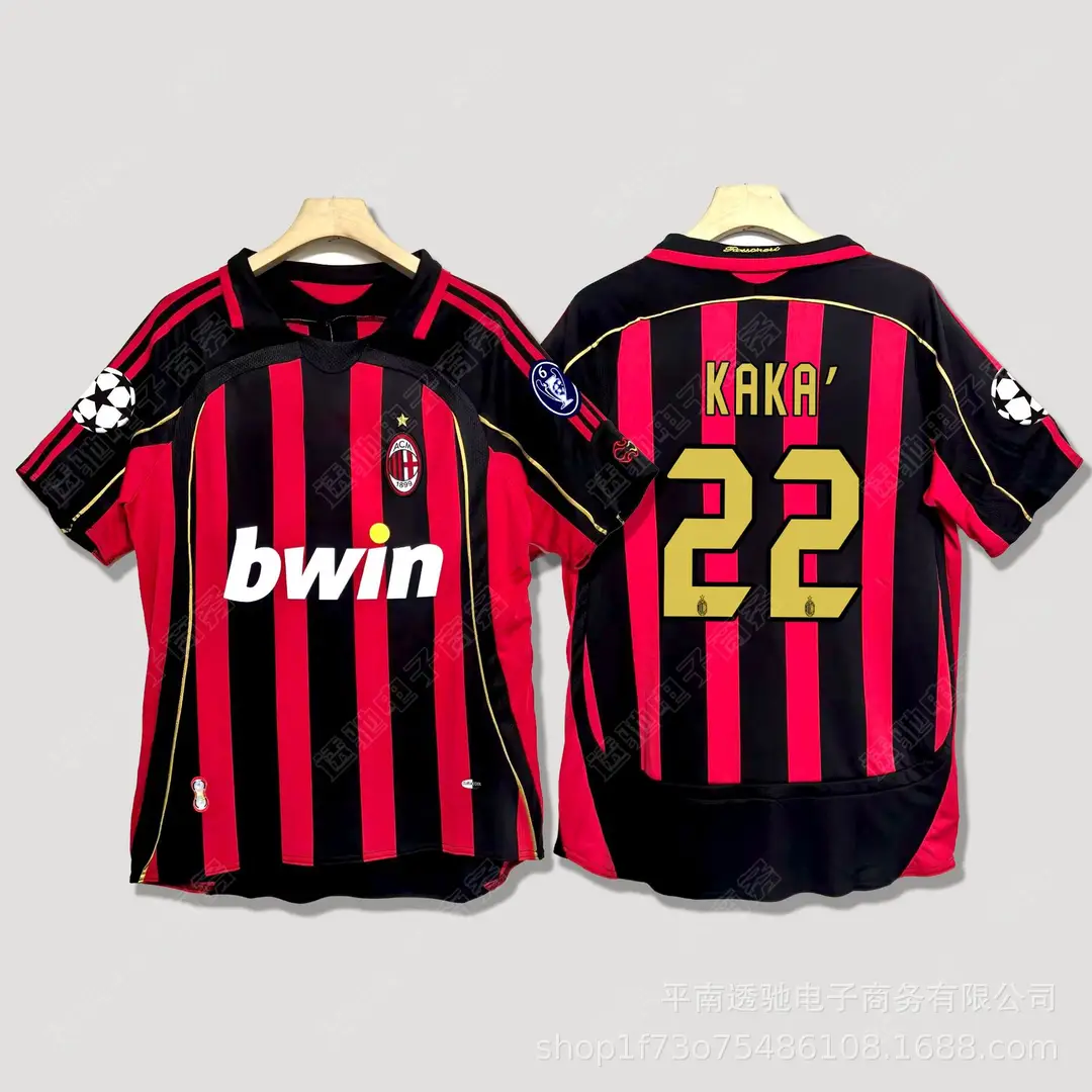 Italian Serie a Classic Team Retro Football Jerseys Ac Milan Kaká Inter Milan Home and Away Short-Sleeved Football Uniforms — feature 25
