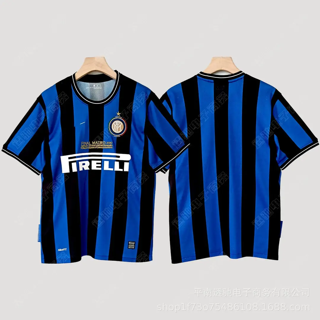 Italian Serie a Classic Team Retro Football Jerseys Ac Milan Kaká Inter Milan Home and Away Short-Sleeved Football Uniforms
