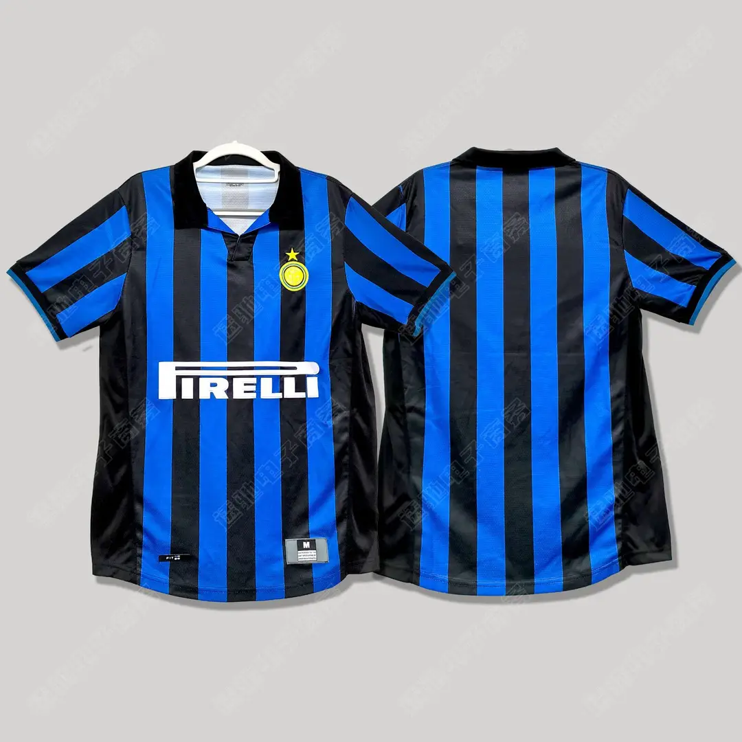Italian Serie a Classic Team Retro Football Jerseys Ac Milan Kaká Inter Milan Home and Away Short-Sleeved Football Uniforms