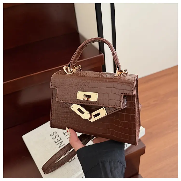 Brown Croc Leather Satchel Bag for Women 2025 — feature 46
