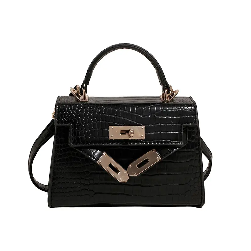 Brown Croc Leather Satchel Bag for Women 2025