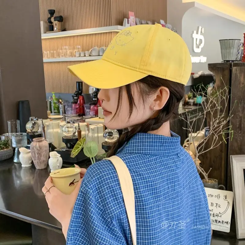 Korean Style Blue Cat Embroidered Baseball Cap - Image 12