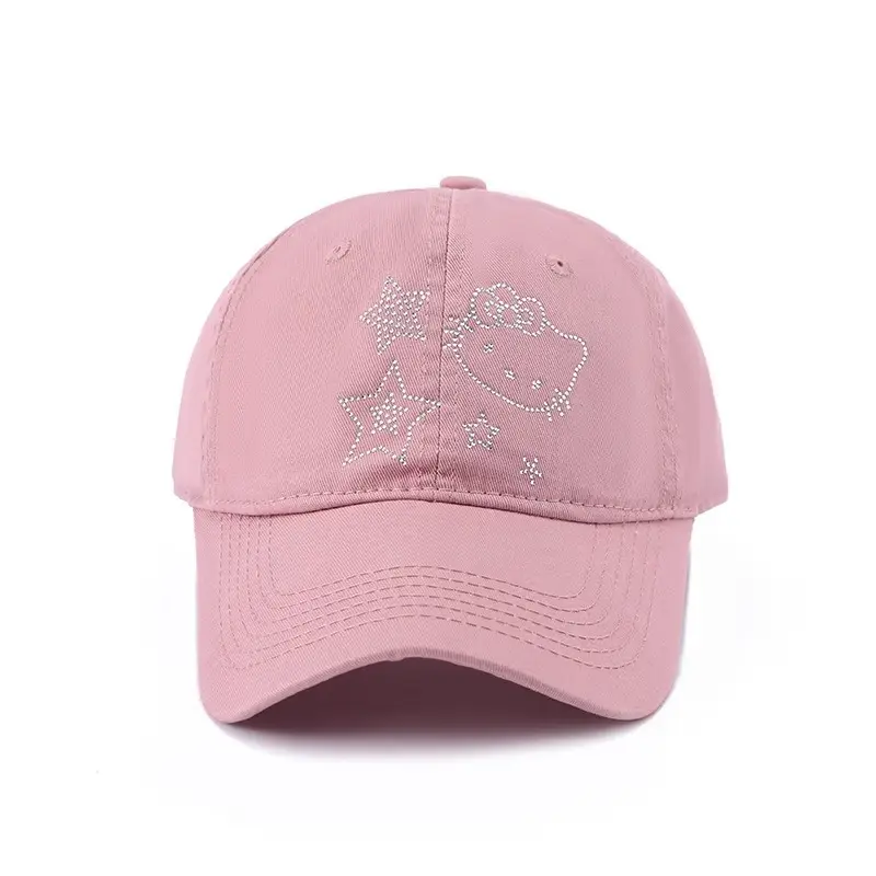 Korean Style Blue Cat Embroidered Baseball Cap - Image 13