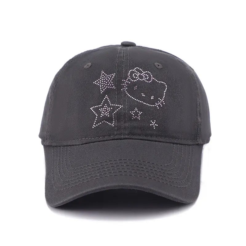 Korean Style Blue Cat Embroidered Baseball Cap — feature 11