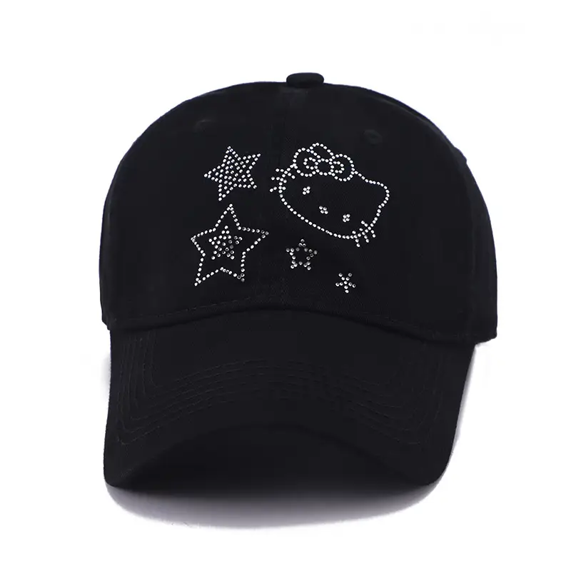 Korean Style Blue Cat Embroidered Baseball Cap — feature 17