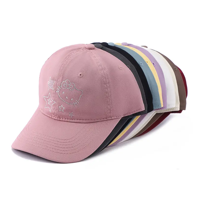 Korean Style Blue Cat Embroidered Baseball Cap — feature 9