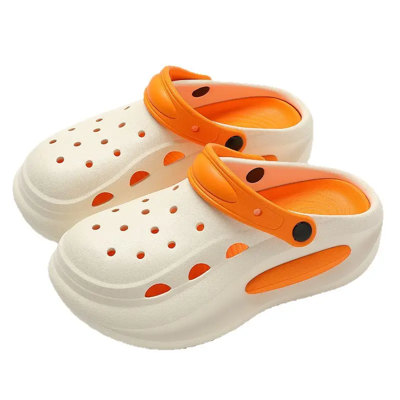 Women's Croc Sandals Cream Non-Slip Summer - Image 26