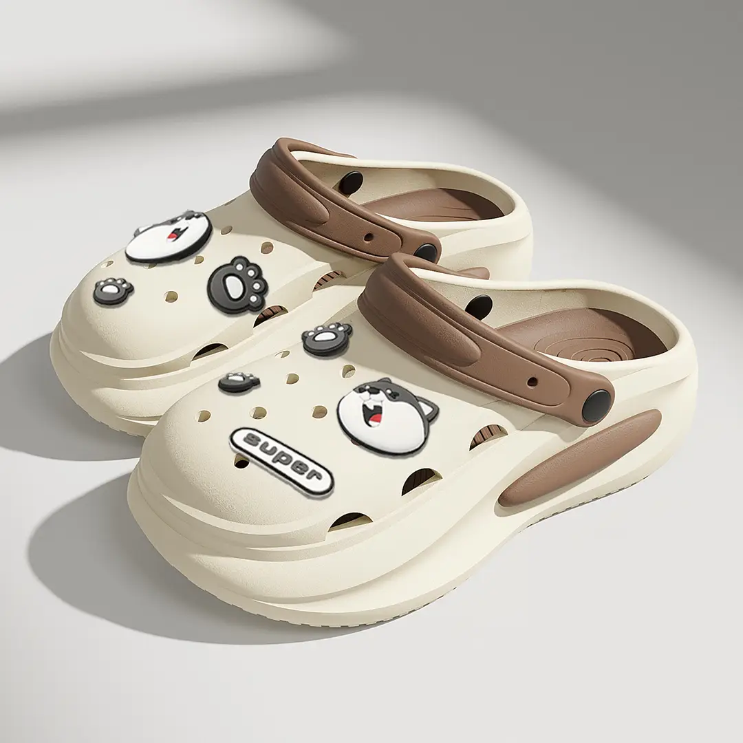 Croc Shoes Women's Outer Wear Non-Slip Eva Sandals Summer Spring and Summer Sandals Breathable Thick-Soled Toe-Cap Slippers Women's Wholesale