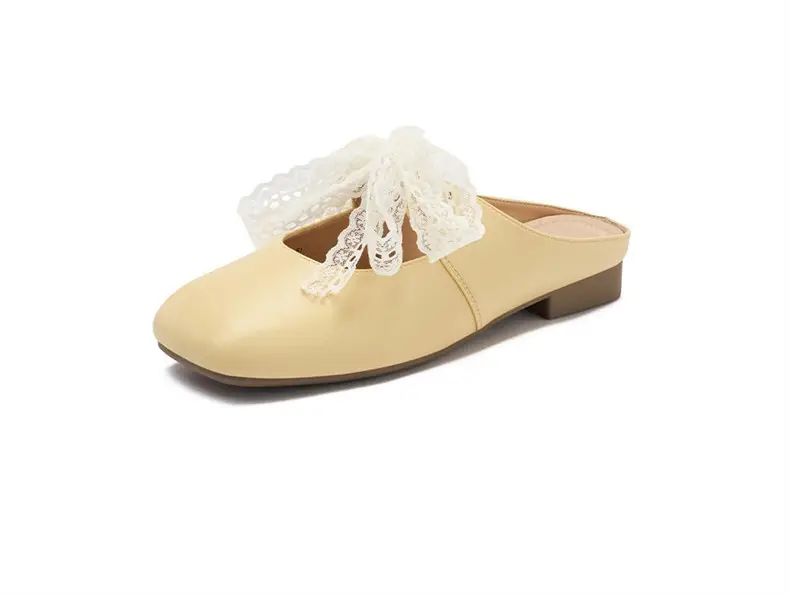 High-Appearance Closed-Toe Slippers for Women, Summer Outdoor Wear, 2026 New Summer Style, Suitable for Pairing with Skirts, Silver Bow Half-Slippers — feature 12