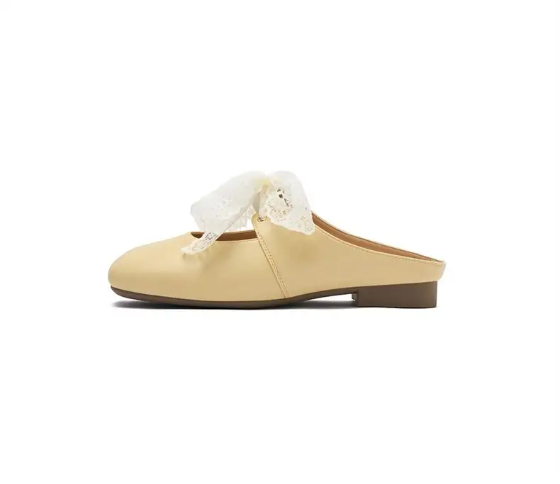 High-Appearance Closed-Toe Slippers for Women, Summer Outdoor Wear, 2026 New Summer Style, Suitable for Pairing with Skirts, Silver Bow Half-Slippers — feature 13