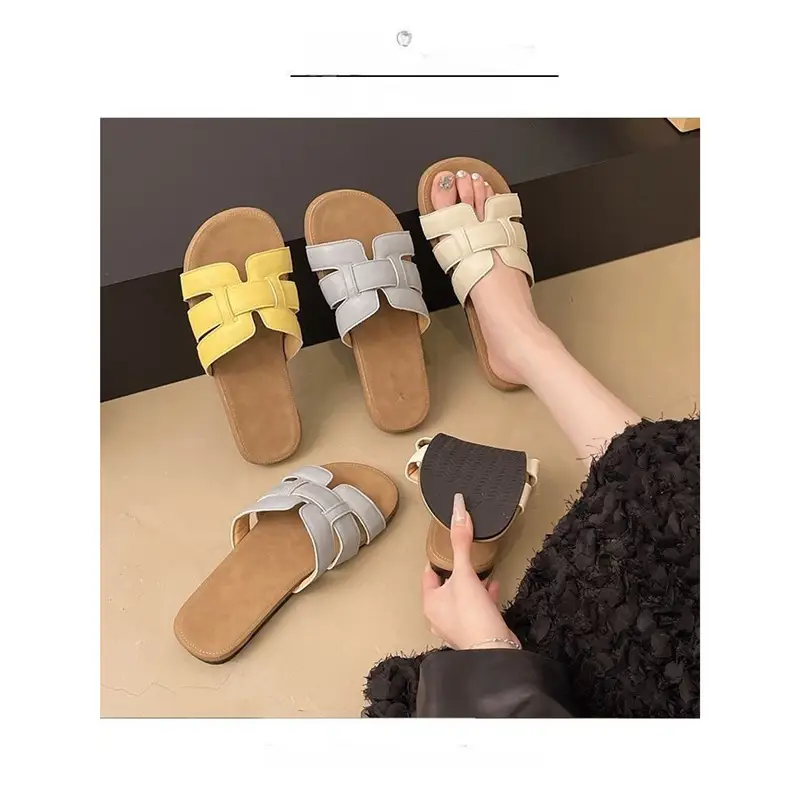 Women's French Flat Sandals Summer Flip Flops 2025 - Image 7