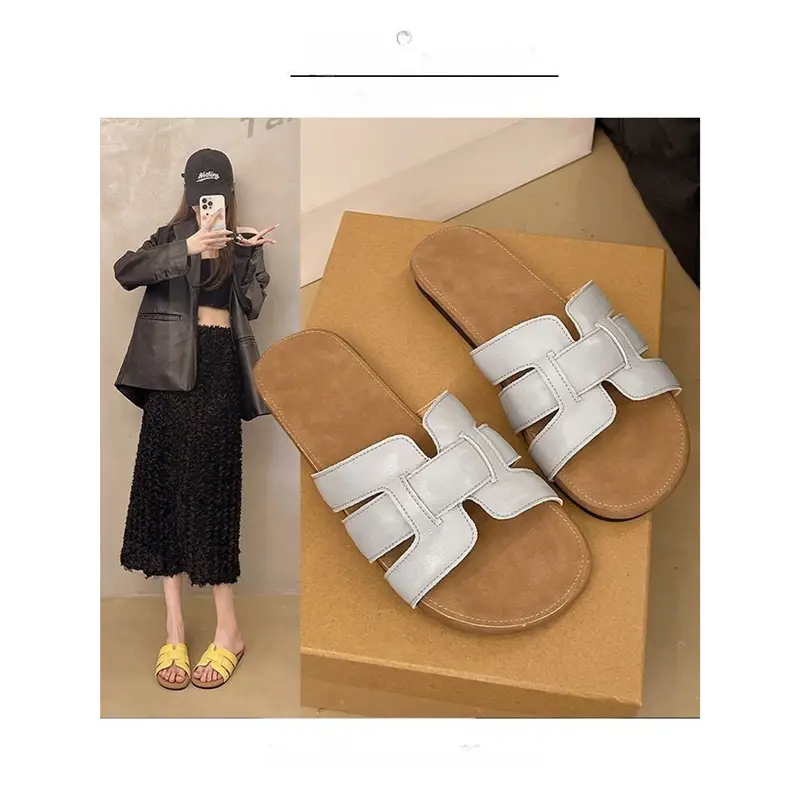 Women's French Flat Sandals Summer Flip Flops 2025 - Image 9