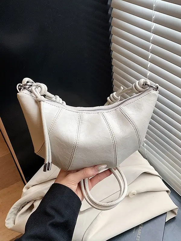 White Leather Crossbody Bag for Women 2025 - Image 5