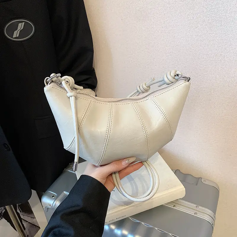 White Leather Crossbody Bag for Women 2025 - Image 2