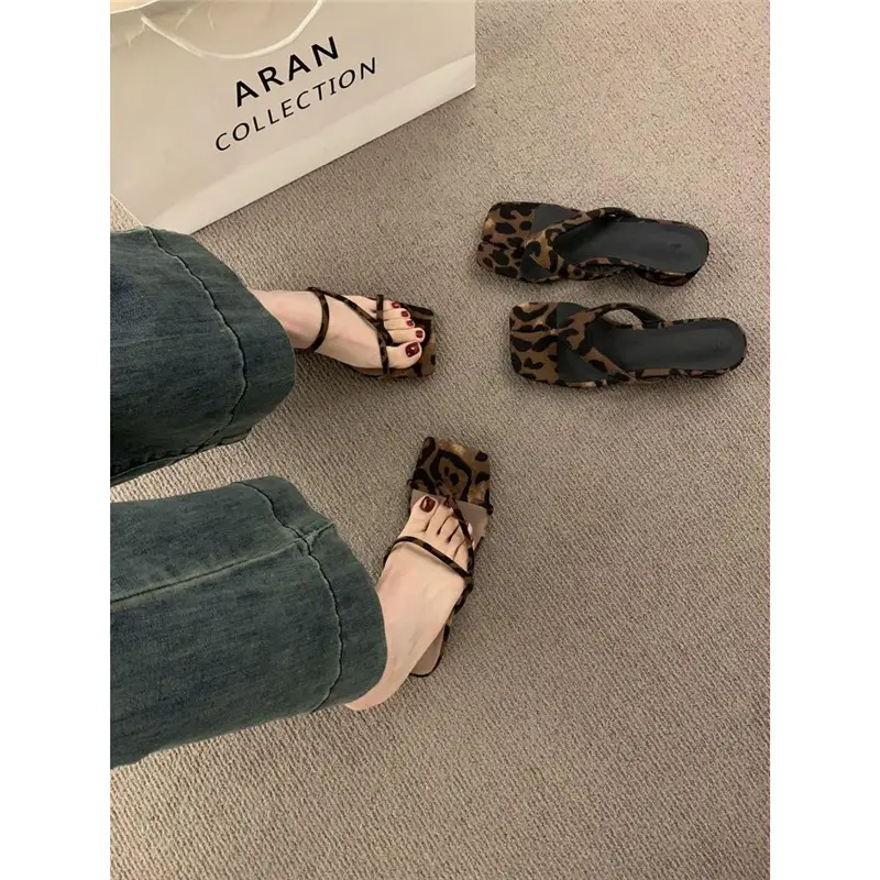 Women Leopard Print Flip Flops Summer 2025 - Image 4