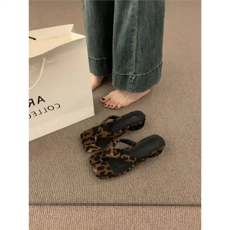 Women Leopard Print Flip Flops Summer 2025 - Image 6