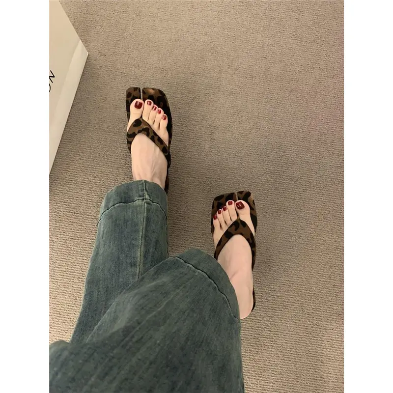 Women Leopard Print Flip Flops Summer 2025 - Image 7