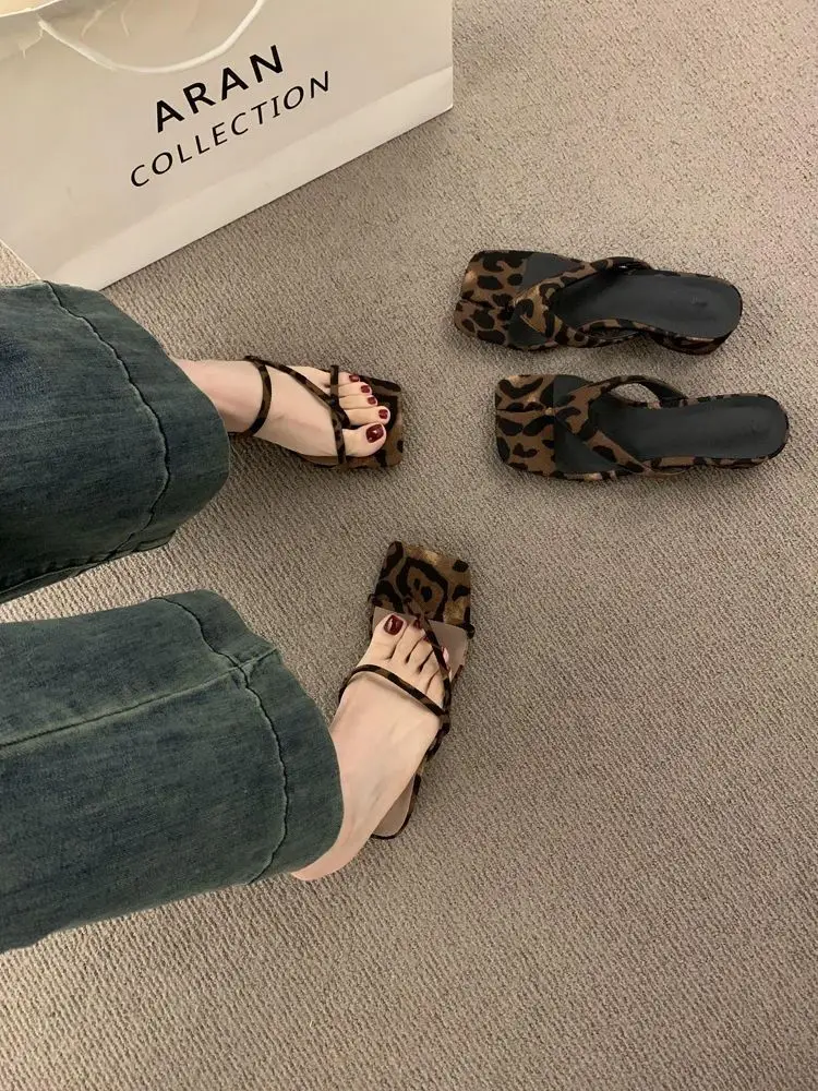 Women Leopard Print Flip Flops Summer 2025 — feature 3
