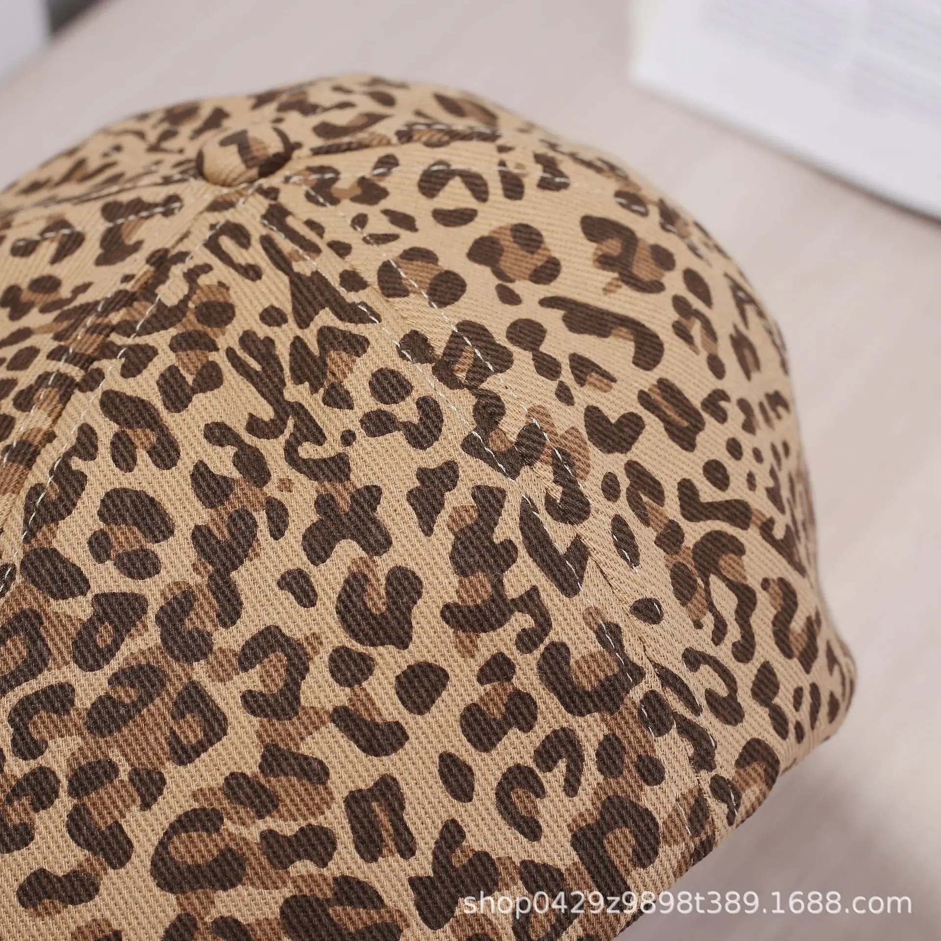 Leopard Print Forward Hat for Women Summer — feature 12