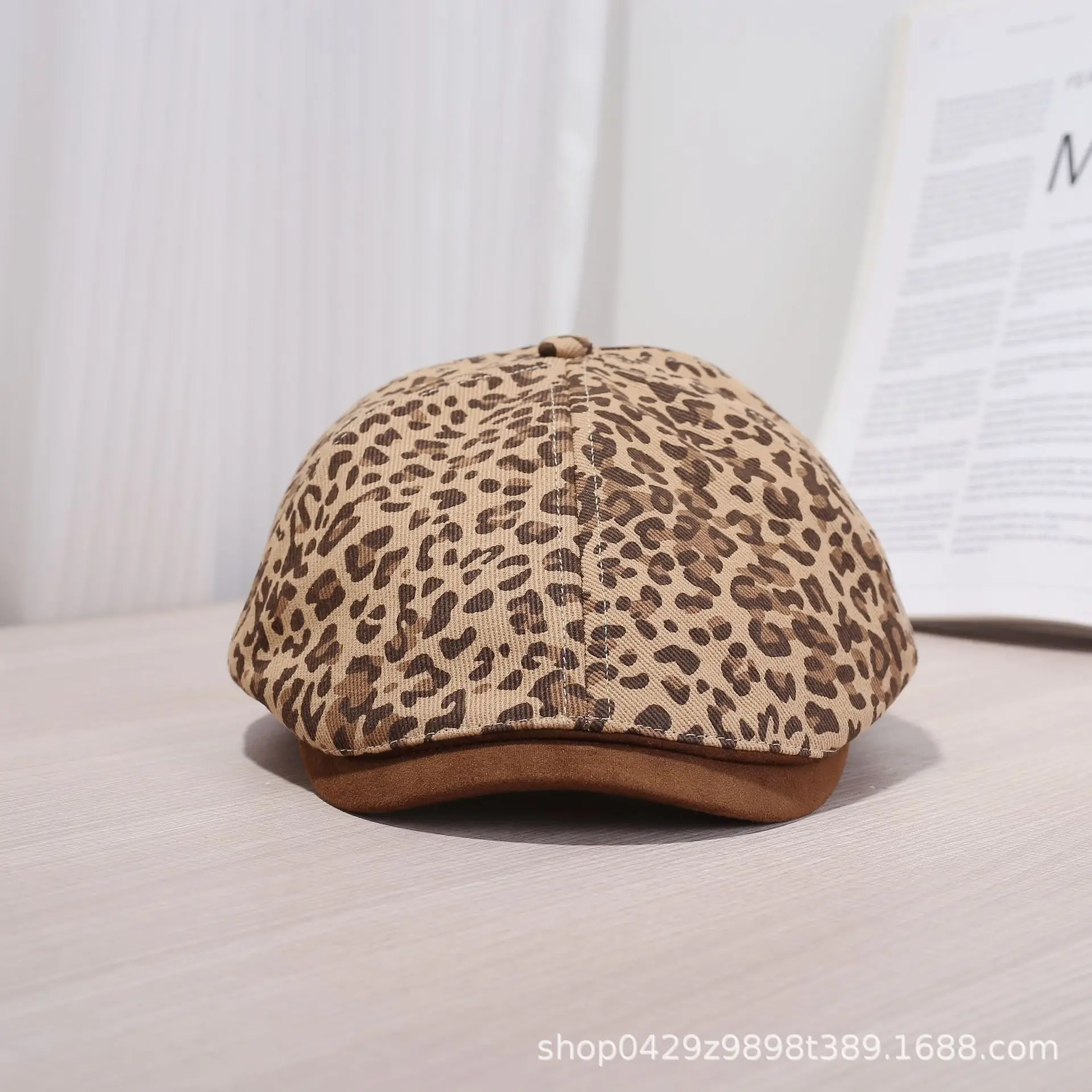 Leopard Print Forward Hat for Women Summer — feature 5
