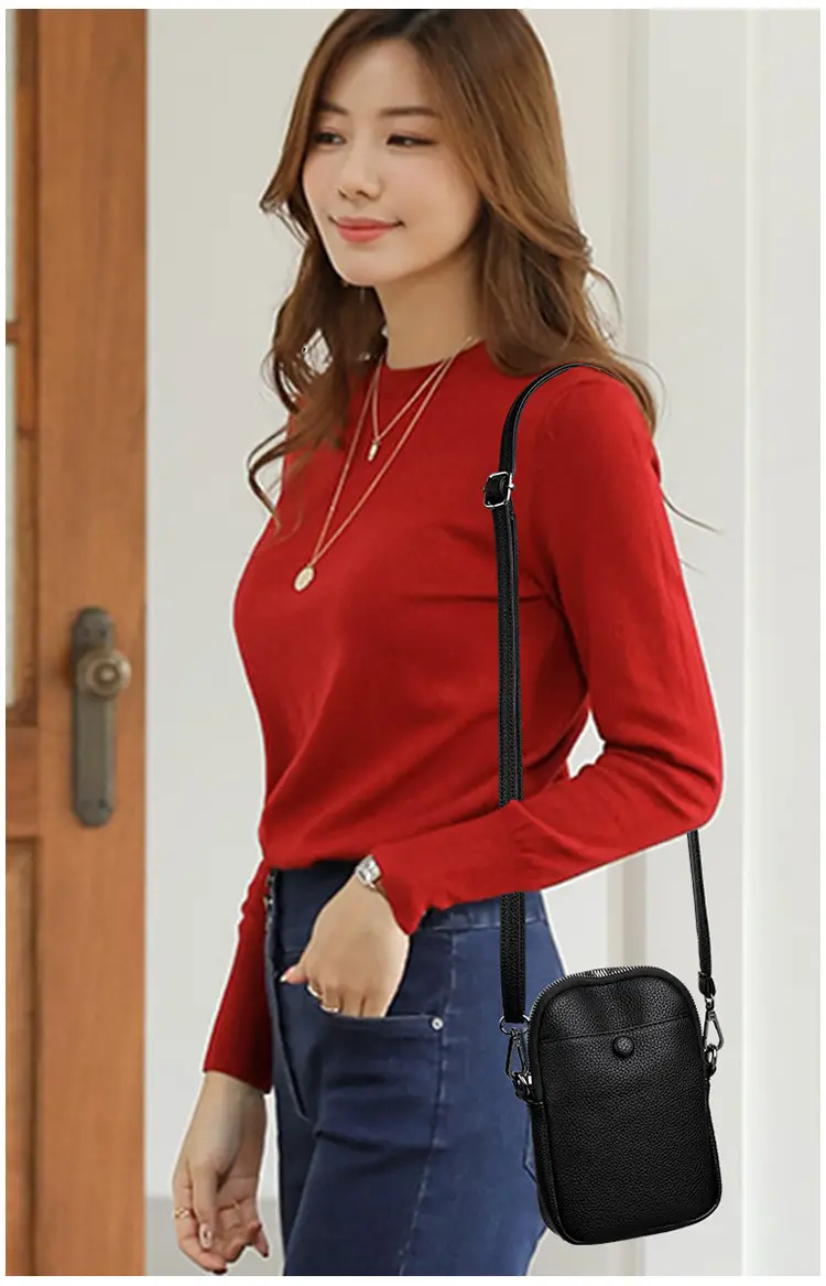 Black Crossbody Bag for Women 2026 Multi-Pocket Commute — feature 10