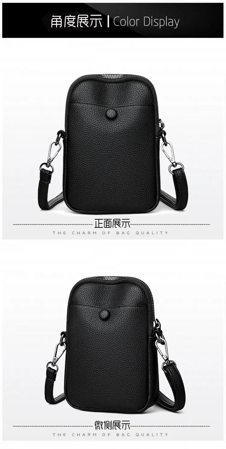 Black Crossbody Bag for Women 2026 Multi-Pocket Commute — feature 15