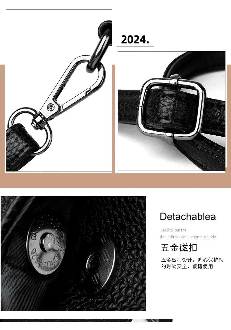 Black Crossbody Bag for Women 2026 Multi-Pocket Commute — feature 3