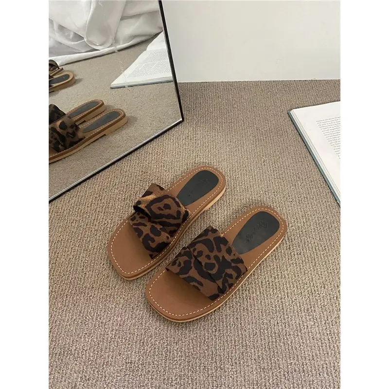 Leopard Print Chunky Heel Sandals for Women 2025 - Image 6