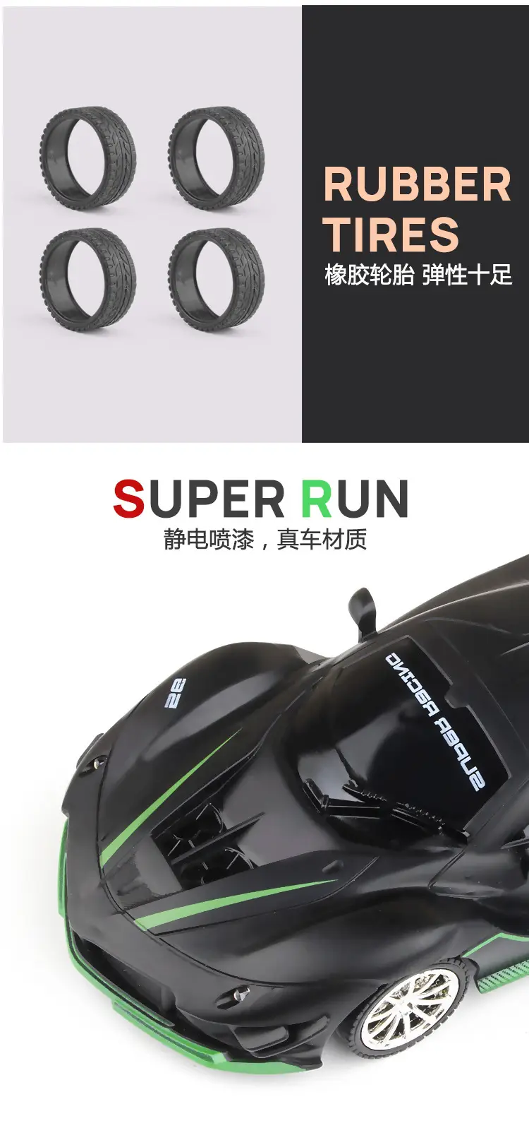 Cross-Border 1:18 Four-Way Remote Control Car Wireless High-Speed Drift Racing Children's Electric Toy Car Model Wholesale — feature 8